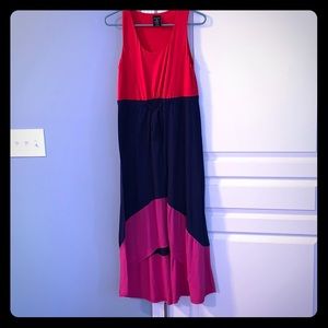 Tank color blocked dress
